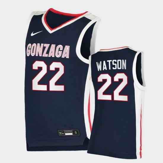 Men Gonzaga Bulldogs Anton Watson College Basketball Navy Elite Jersey